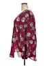 Torrid 100% Polyester Floral Burgundy Long Sleeve Blouse Size 2X Plus (2) - photo 5
