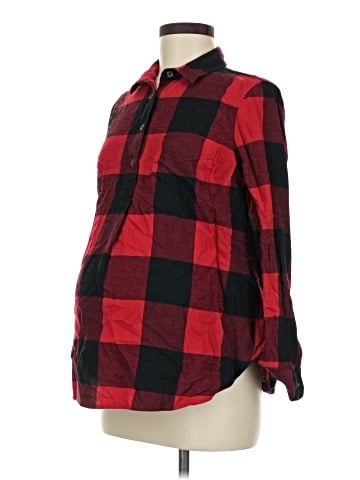 Old Navy - Maternity Long Sleeve Button-Down Shirt (view 1)
