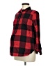 Old Navy - Maternity Plaid Red Long Sleeve Button-Down Shirt Size Med Maternity - photo 1