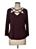 Cato Burgundy 3/4 Sleeve Top Size L - photo 1