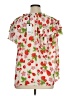 Rose + Olive 100% Polyester Pink Short Sleeve Blouse Size 1X - photo 2