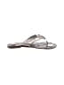 Tory Burch Silver Flip Flops Size 6 - photo 1