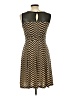 En Focus Studio Chevron-herringbone Brown Casual Dress Size 10 - photo 2