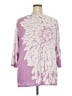 Susan Graver Floral Graphic Purple 3/4 Sleeve Blouse Size 2X - photo 2