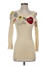 Sleeping On Snow Floral Tan Pullover Sweater Size XS - photo 1