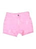 Justice Hearts Pink Denim Shorts Size 14 - photo 1