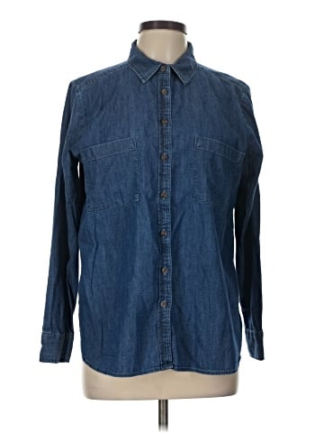 Ann Taylor LOFT Long Sleeve Button-Down Shirt (view 1)