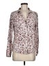 Bella Dahl 100% Rayon Animal Print Ivory Long Sleeve Blouse Size M - photo 1