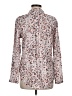 Bella Dahl 100% Rayon Animal Print Ivory Long Sleeve Blouse Size M - photo 2