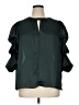 Vince Camuto 100% Polyester Green Short Sleeve Blouse Size 1X - photo 1