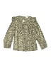 Crewcuts Animal Print Gold Long Sleeve Blouse Size 6 - 7 - photo 1