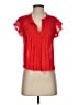 FP One 100% Cotton Red Short Sleeve Blouse Size XS - photo 1