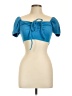 Zara Blue Short Sleeve Top Size L - photo 1