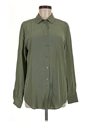 Equipment Long Sleeve Silk Top (view 1)
