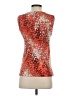Attention Orange Sleeveless Blouse Size S - photo 2