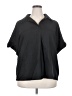 Unbranded Solid Black Short Sleeve Blouse Size XXL - photo 1