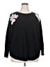 Aaeda Floral Black Pullover Sweater Size 2X - photo 1