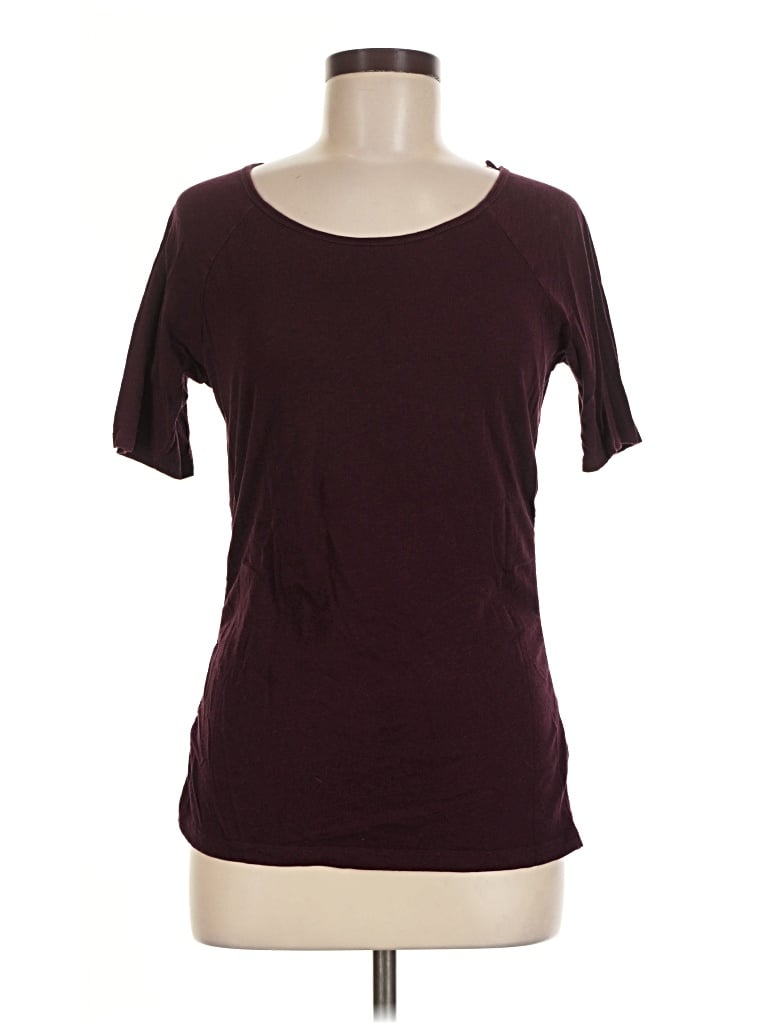 Pre-owned Ny & C Short Sleeve T-shirt In Burgundy