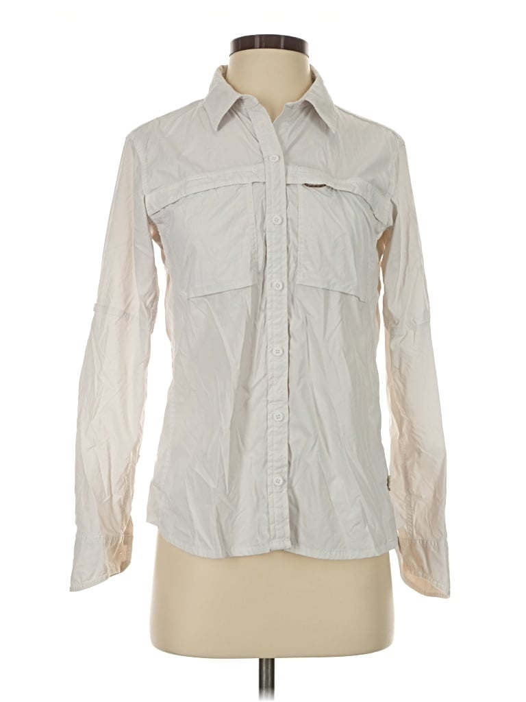 Pre-owned Rei Co Op Long Sleeve Button Down Shirt In Ivory