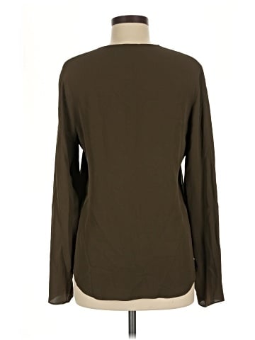 Theory Long Sleeve Silk Top (view 2)