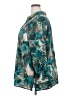 Catherines Animal Print Teal Long Sleeve Blouse Size 2X - photo 5
