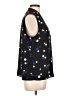 Talbots Polka Dots Black Sleeveless Button-Down Shirt Size L - photo 4