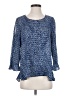 Sioni 100% Polyester Blue 3/4 Sleeve Blouse Size S - photo 1