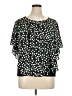 Elle 100% Polyester Green Short Sleeve Blouse Size XL - photo 1