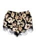 Paper Crane 100% Polyester Floral Black Shorts Size M - photo 2