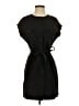 MNG 100% Polyester Solid Black Casual Dress Size 4 - photo 1