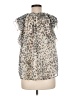 Ann Taylor LOFT Animal Print Silver Sleeveless Blouse Size M - photo 2