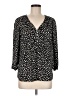 Daniel Rainn 100% Polyester Polka Dots Black 3/4 Sleeve Blouse Size M - photo 1