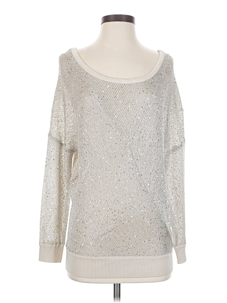 Pre-owned Guess Pullover Sweater In Silver
