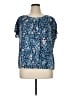 Boden Floral Blue Short Sleeve Blouse Size 16 - photo 1