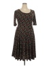 Lularoe Hearts Black Brown Casual Dress Size 3X - photo 1