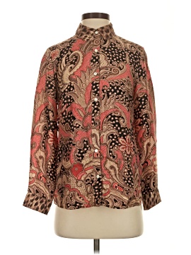 J. Mc Laughlin Long Sleeve Silk Top