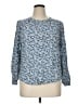 Boden 100% Viscose Floral Blue Long Sleeve Blouse Size 16 - 18 - photo 1