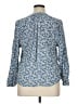 Boden 100% Viscose Floral Blue Long Sleeve Blouse Size 16 - 18 - photo 2
