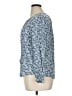 Boden 100% Viscose Floral Blue Long Sleeve Blouse Size 16 - 18 - photo 5