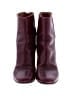 Sandro 100% Leather Burgundy Ankle Boots Size EU 36 - photo 2