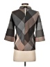 Esprit Argyle Brown 3/4 Sleeve Top Size 2 - photo 2