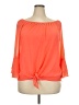 AGB 100% Polyester Orange 3/4 Sleeve Blouse Size 2X - photo 1