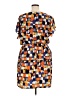 AB Studio 100% Polyester Print Orange Casual Dress Size 16 - photo 2