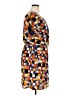 AB Studio 100% Polyester Print Orange Casual Dress Size 16 - photo 4