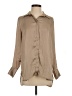Old Navy 100% Polyester Tan Long Sleeve Blouse Size S - photo 1