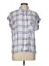 Rails Plaid Blue Short Sleeve Button-Down Shirt Size L - photo 1