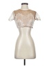 TOBI 100% Nylon Ivory Short Sleeve Top Size XS - photo 1