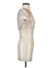 TOBI 100% Nylon Ivory Short Sleeve Top Size XS - photo 4