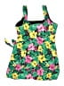 Old Navy Floral Green One Piece Swimsuit Size XL - photo 2