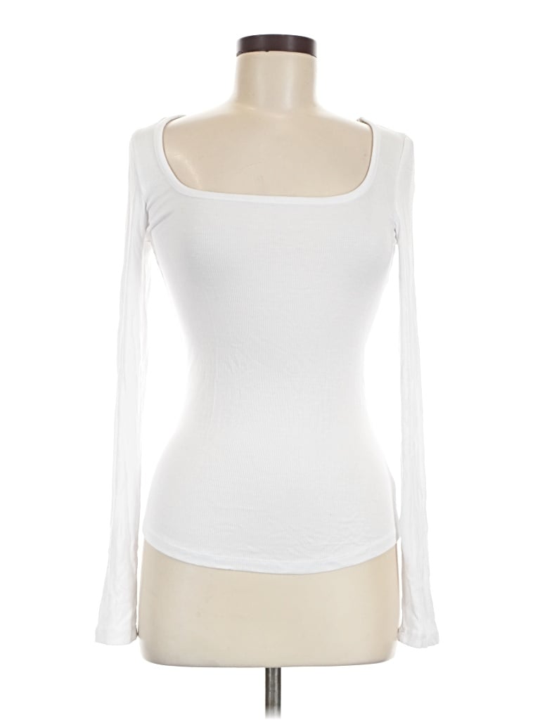 Fashion Nova Long Sleeve T-shirt In White